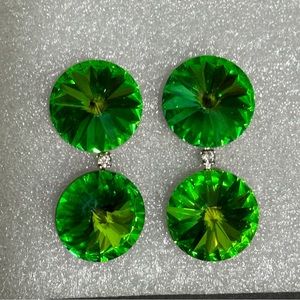 Vintage Glass Rhinestone Earrings